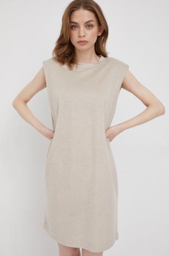 Šaty Sisley béžová barva, mini
