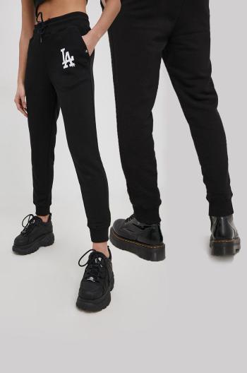 Kalhoty 47brand černá barva, s aplikací