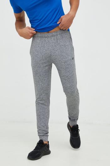 Tréninkové kalhoty 4F pánské, šedá barva, hladké