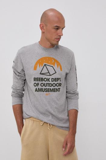 Tričko s dlouhým rukávem Reebok Classic GS4188 šedá barva, s potiskem