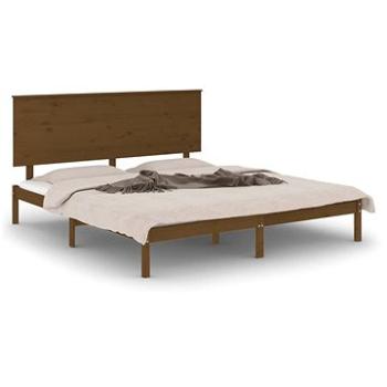Rám postele medově hnědý masivní dřevo 180×200 cm Super King, 3104821 (3104821)