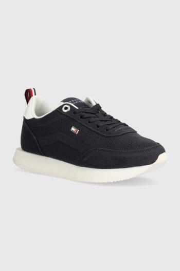 Sneakers boty Tommy Hilfiger FLAG KNIT RUNNER tmavomodrá barva, FW0FW07916