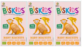 Belkorn 3 x BISkids BIO dětské celozrnné banánové sušenky 6M+ 120g