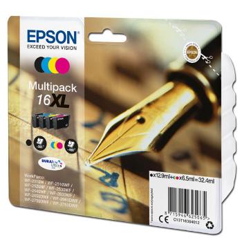 EPSON T1636 (C13T16364012) - originální cartridge, černá + barevná, 12,9ml/3x6,5ml