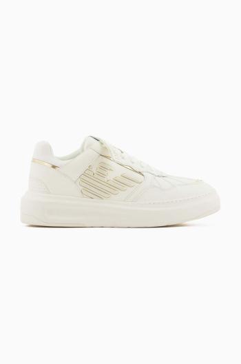 Kožené sneakers boty Emporio Armani béžová barva, X3X165 XR107 C663