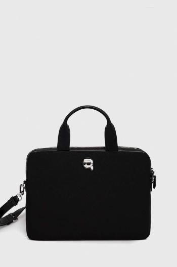 Taška na notebook Karl Lagerfeld černá barva