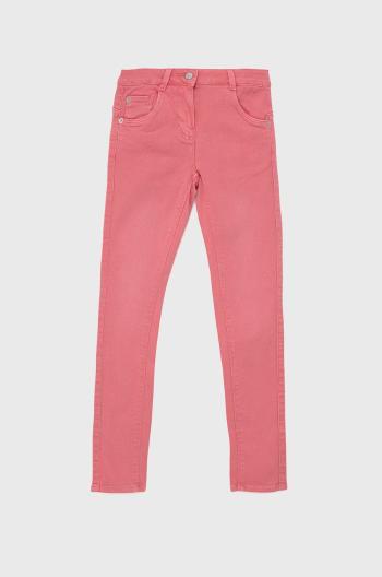 Dětské kalhoty Tom Tailor růžová barva, hladké