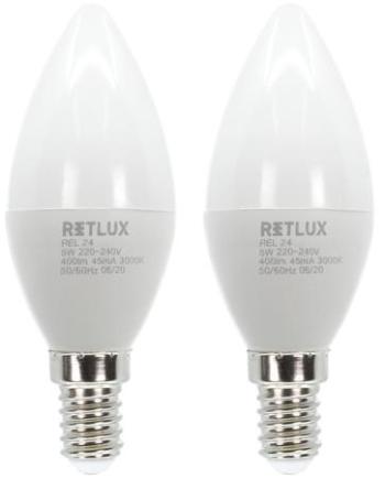 RETLUX REL 24 LED C37 2x5W E14 WW