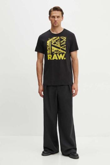 Bavlněné tričko G-Star Raw černá barva, s potiskem, D24685-C506