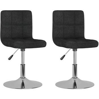 Otočné jídelní židle 2 ks černé textil, 334215 (334215)