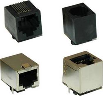 Zásuvka, vestavná horizontální encitech 2101-0100-03, RJ45 RJJ-8-8-NF-RA-S, kov, 1 ks