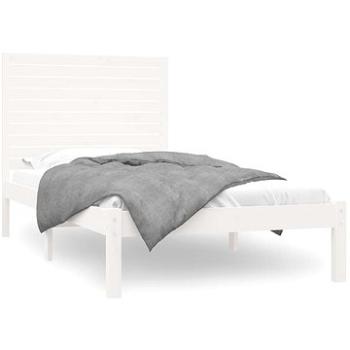 Rám postele bílý masivní dřevo 90 × 200 cm, 3104594 (3104594)