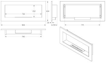 UNIFLAM biokrb 90x40cm černá mat s dvojitou bio vložkou