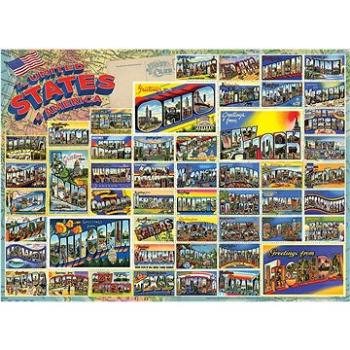 Cobble Hill Puzzle Americké retro pohlednice 1000 dílků (625012802543)