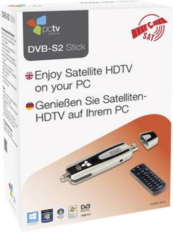 DVB-S USB TV tuner PCTV Systems PCTV DVB-S2 Stick 461E,s dálkovým ovládáním, funkce nahrávání, počet tunerů 1