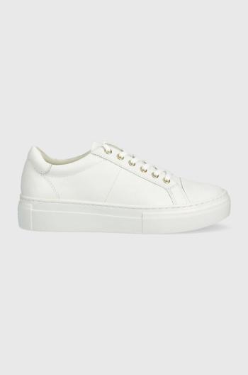 Kožené sneakers boty Vagabond ZOE PLATFORM bílá barva, 5327.501.01