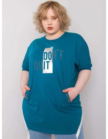 Dámská halenka plus size CLARE mořsky modrá