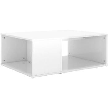 SHUMEE Konferenční stolek bílý vysoký lesk 90 × 67 × 33 cm dřevotříska, 806909 (806909)