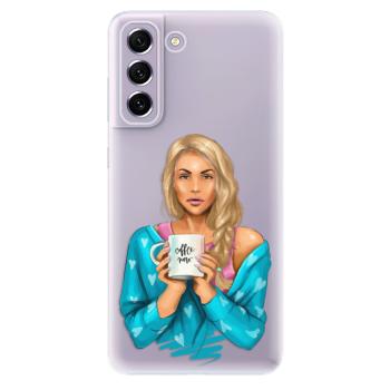 Odolné silikonové pouzdro iSaprio - Coffe Now - Blond - Samsung Galaxy S21 FE 5G