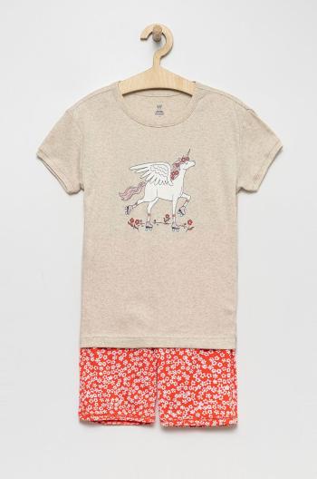 Dětské bavlněné pyžamo GAP růžová barva, s potiskem