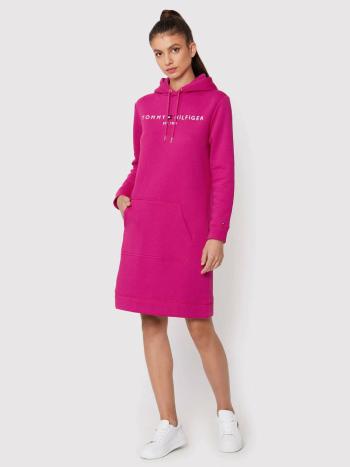 Tommy Hilfiger dámské růžové mikinové šaty - M (TZO)