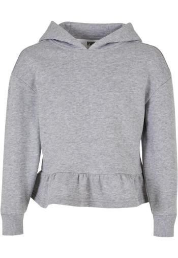 Urban Classics Girls Organic Volants Hoody grey - 110/116