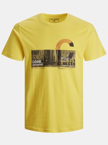 Žluté tričko s potiskem Jack & Jones Walk