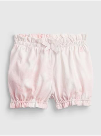 Růžové holčičí baby kraťasy 100% organic cotton mix and match pull-on shorts