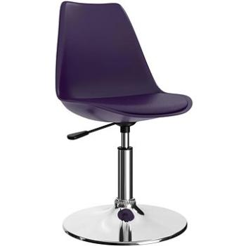 Otočné jídelní židle 2 ks lila umělá kůže (324211)