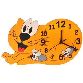 Dětské dřevěné hodiny - Kočka (8594155460281)