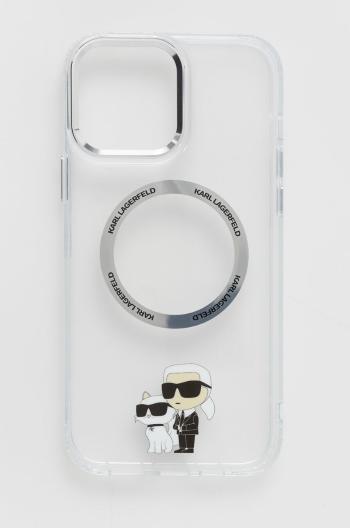 Obal na telefon Karl Lagerfeld iPhone 13 Pro Max 6,7 pruhledná barva