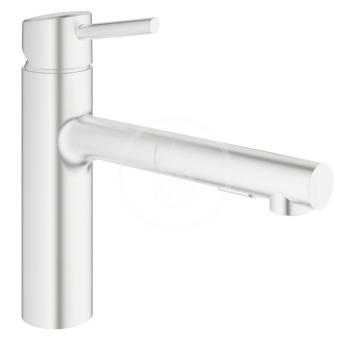 GROHE Concetto Páková dřezová baterie, supersteel 30273DC1