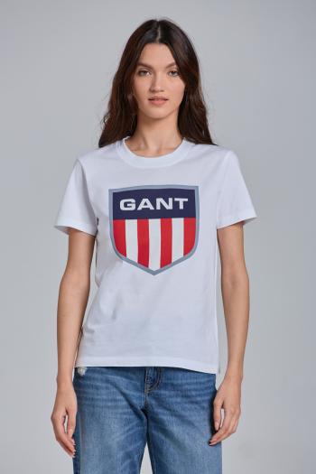 TRIČKO GANT D1. RETRO SHIELD SS T-SHIRT bílá XS