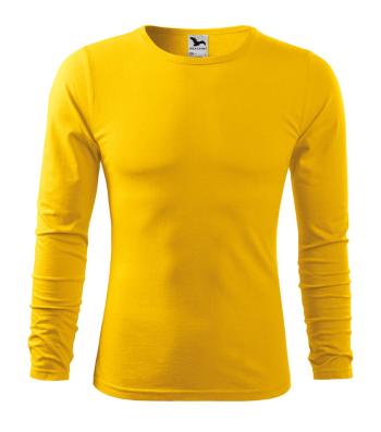 MALFINI Pánské tričko s dlouhým rukávem Fit-T Long Sleeve - Žlutá | XXL