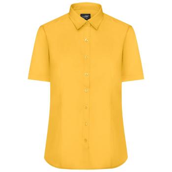 James & Nicholson Dámská košile s krátkým rukávem JN679 - Žlutá | XXL