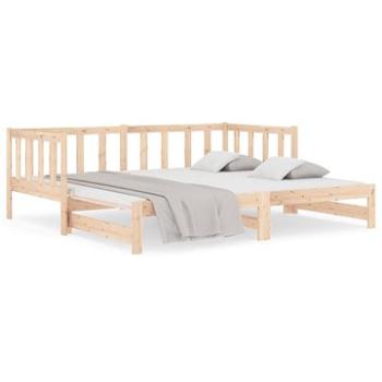 Výsuvná postel 2× (80 × 200) cm masivní borové dřevo, 814704 (814704)