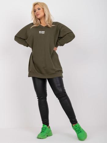 KHAKI TUNIKA SE ZIPEM NA ZÁDECH -RV-TU-7278.81P-KHAKI Velikost: ONE SIZE