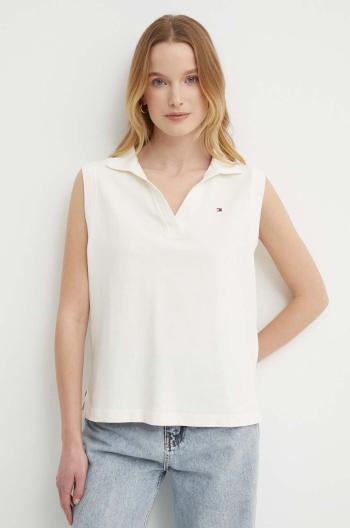 Top Tommy Hilfiger dámský, béžová barva, WW0WW41284