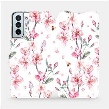 Flipové pouzdro na mobil Samsung Galaxy S21 Plus 5G - M124S Růžové květy (5903516617920)
