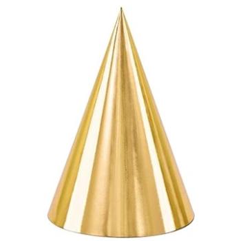 Party kloboučky zlaté - 16 cm - 6 ks (5900779115613)