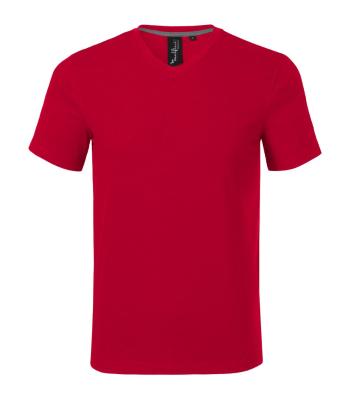 MALFINI Pánské tričko Action V-neck - Jasně červená | M