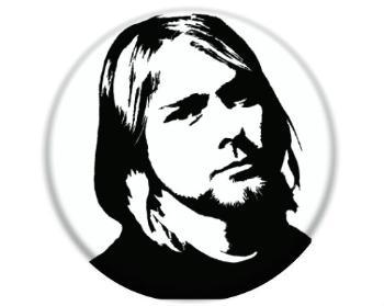 3D samolepky kruh - 5 kusů Kurt Cobain