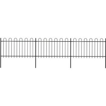 Zahradní plot s hroty ocelový 5,1×1 m černý 277658 (277658)