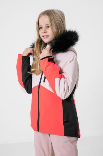 Dětská lyžařská bunda 4F růžová barva