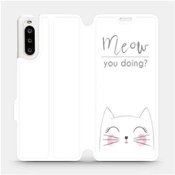 Flipové pouzdro na mobil Sony Xperia 10 II - M098P Meow you doing? (5903516240333)