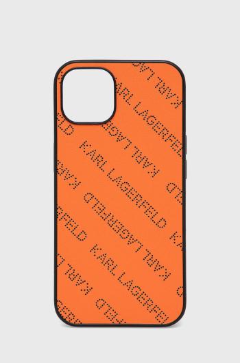 Obal na telefon Karl Lagerfeld Iphone 13 6,1'' oranžová barva