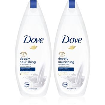 Dove Deeply Nourishing vyživující sprchový gel 2 x 250 ml (výhodné balení)