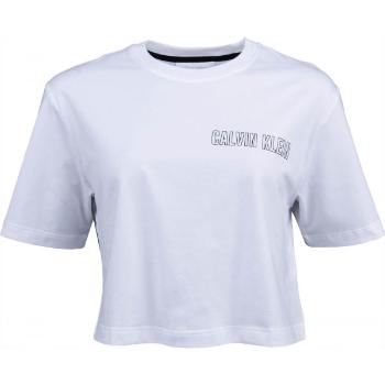 Calvin Klein CROPPED SHORT SLEEVE T-SHIRT Dámské tričko, bílá, velikost M
