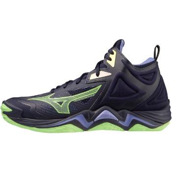 Mizuno WAVE MOMENTUM 3 MID Pánská volejbalová obuv, tmavě modrá, velikost 47