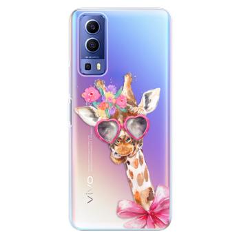 Odolné silikonové pouzdro iSaprio - Lady Giraffe - Vivo Y72 5G